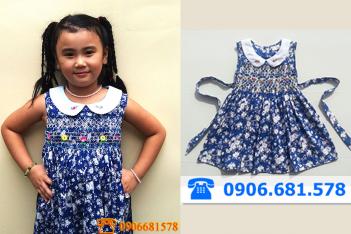 VÁY ĐẦM THÊU TAY BÉ GÁI SÀI GÒN 