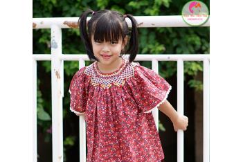 Đầm Smock thêu tay