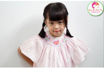 Đầm Smock thêu tay