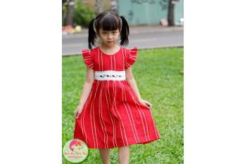 Đầm Smock thêu tay