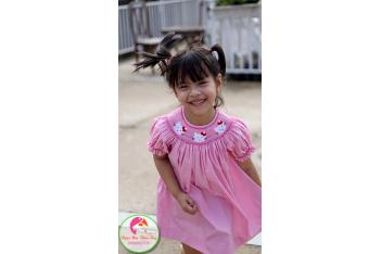 Đầm Smock thêu tay