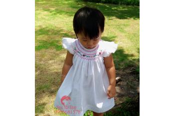 VÁY ĐẦM THÊU TAY BÉ GÁI SÀI GÒN
