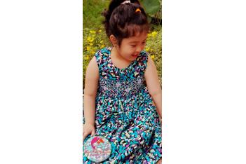 Đầm Smock thêu tay