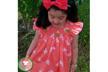 Đầm Smock thêu tay