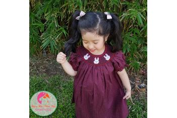 Đầm Smock thêu tay