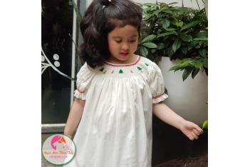 Đầm Smock thêu tay