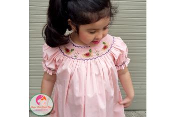 Đầm Smock thêu tay