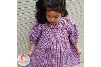 Đầm Smock thêu tay