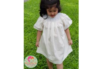 Đầm Smock thêu tay