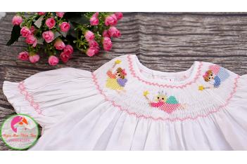 Đầm Smock thêu tay