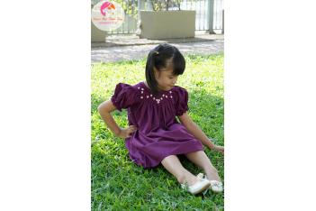 Đầm Smock thêu tay