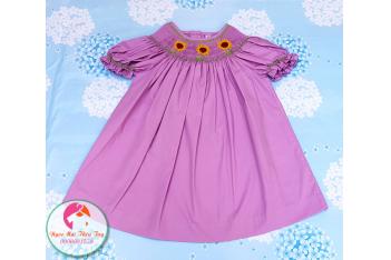 Đầm Smock thêu tay