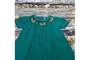 Đầm Smock thêu tay