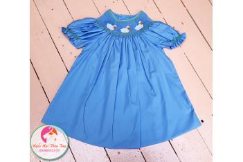 Đầm Smock thêu tay