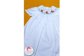 Đầm Smock thêu tay