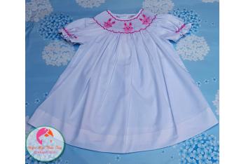 Đầm Smock thêu tay