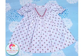 Đầm Smock thêu tay