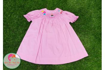 Đầm Smock thêu tay