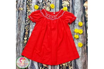 Đầm Smock thêu tay