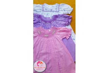 Đầm Smock thêu tay