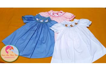 Đầm Smock thêu tay