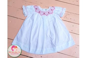 Đầm Smock thêu tay