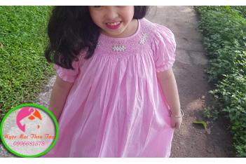 Đầm Smock thêu tay