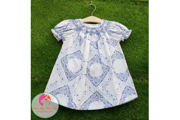 Đầm Smock thêu tay