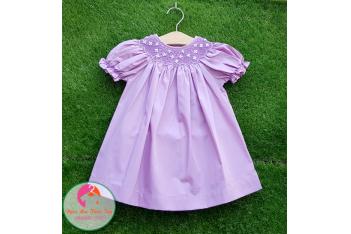 Đầm Smock thêu tay