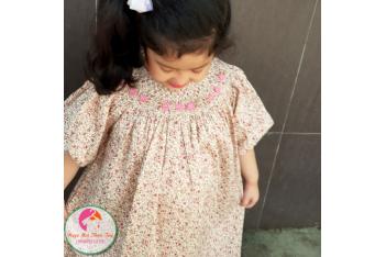 Đầm Smock thêu tay