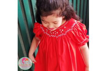 Đầm Smock thêu tay