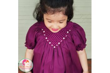 Đầm Smock thêu tay