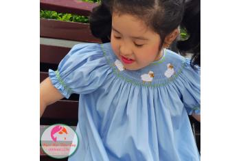 Đầm Smock thêu tay