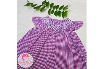 Đầm Smock thêu tay
