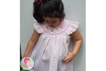 Đầm Smock thêu tay