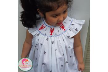 Đầm Smock thêu tay
