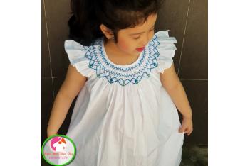 Đầm Smock thêu tay
