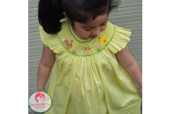 Đầm Smock thêu tay