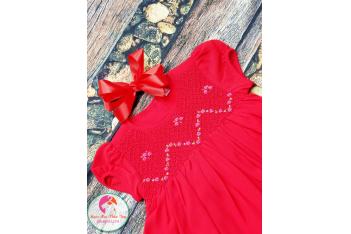 Đầm Smock thêu tay