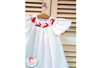 Đầm Smock thêu tay