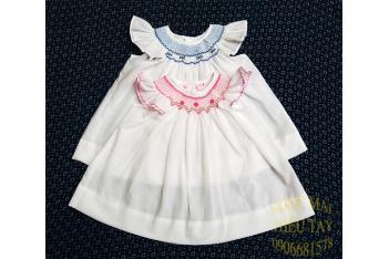 BÁN SỈ ÁO ĐẦM BÉ GÁI THÊU TAY