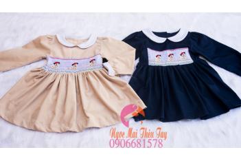 BÁN SỈ VÁY ĐẦM THÊU TAY TRẺ EM
