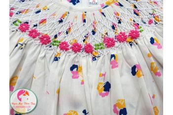 Đầm Smock thêu tay