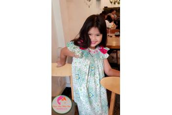 Đầm Smock thêu tay