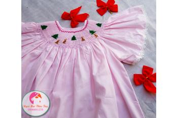 Đầm Smock thêu tay