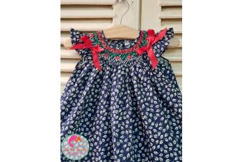 Đầm Smock thêu tay