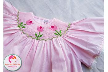Đầm Smock thêu tay