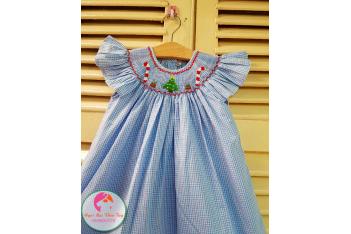 Đầm Smock thêu tay