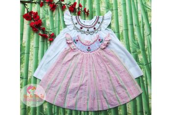 BÁN BUÔN BÁN SỈ VÁY ĐẦM THÊU TAY TRẺ EM