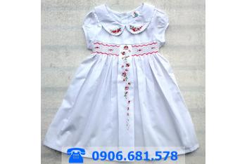 VÁY ĐẦM THÊU TAY BÉ GÁI SÀI GÒN